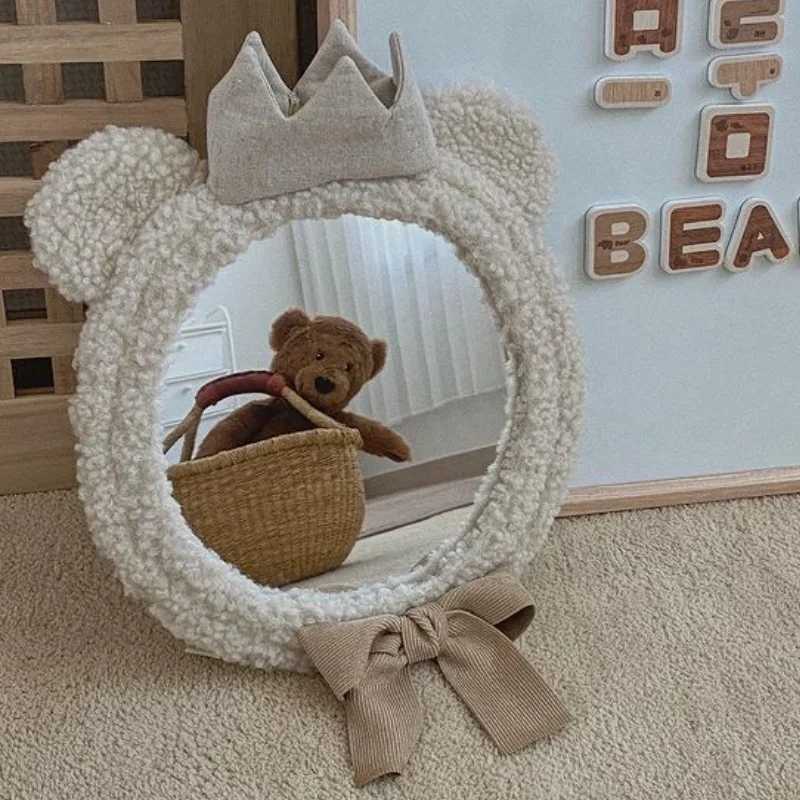 Baby Child Reflector Korean Ins Bear Crown Mirror Childrens Room Clothing Store Decoration Pendant Photo Studio Shooting Mirror C250916