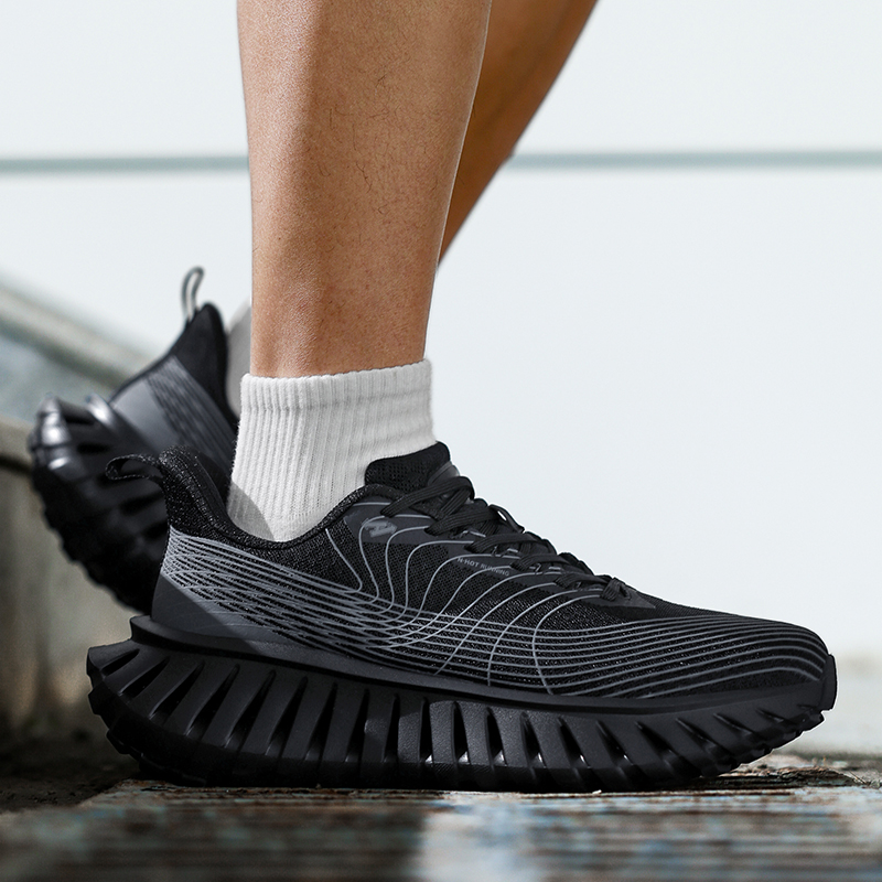 Men's Breathable Mesh Sneakers with Cushioned Soles for Running - Spring/Summer New Trendy Casual Shoes