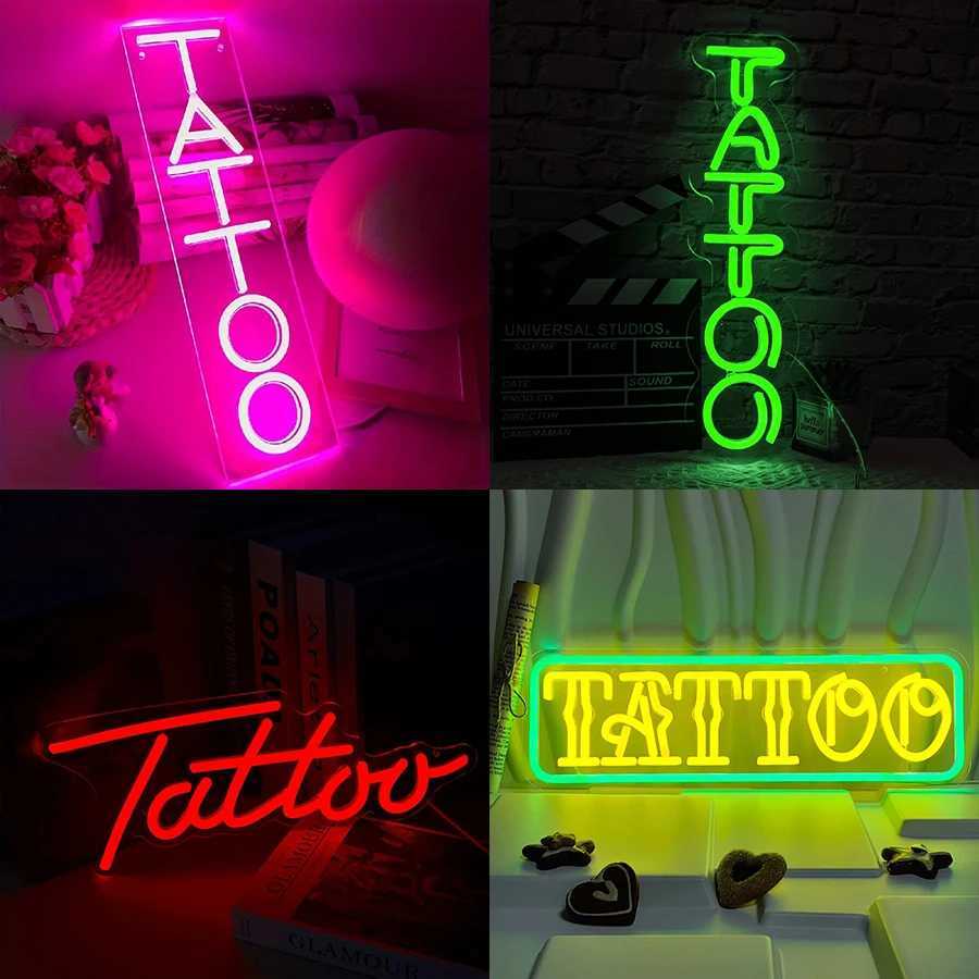 Tattoo Neon Sign For Spa Beauty Room Nail Brows Lashed Salon Studio LED Wall Art Decor For Business Stores Barber Shops Y250916
