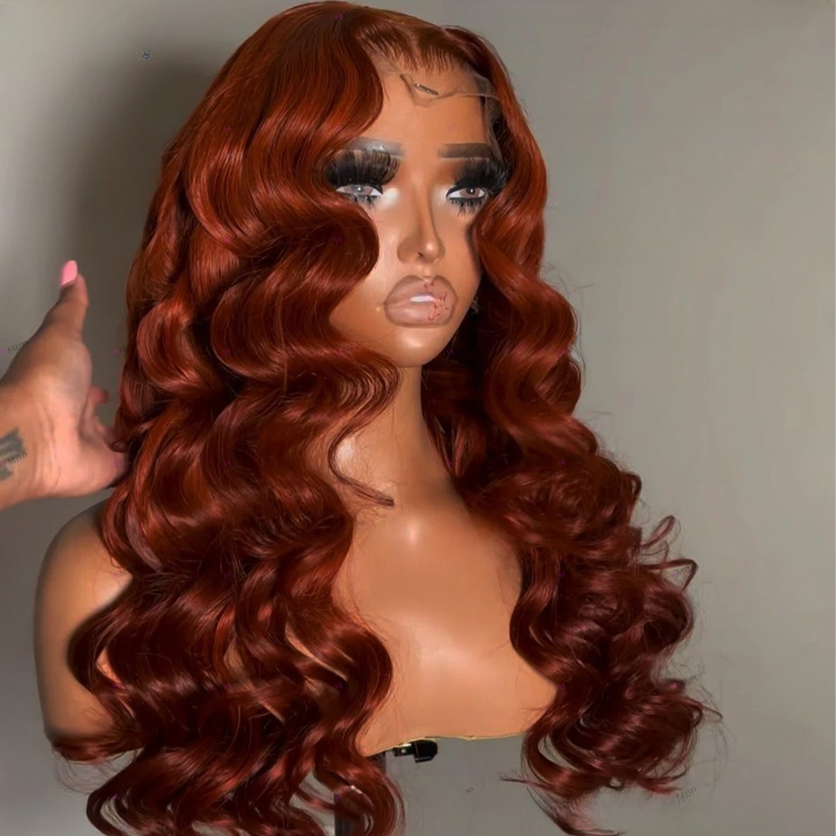 Ginger Wig 180 Density Deep Wave Frontal Wig Brazilian Curly Wig Water Wave Lace Front Wigs Simulation Human Hair Wigs Wear And Go For Women Pre Pluck
