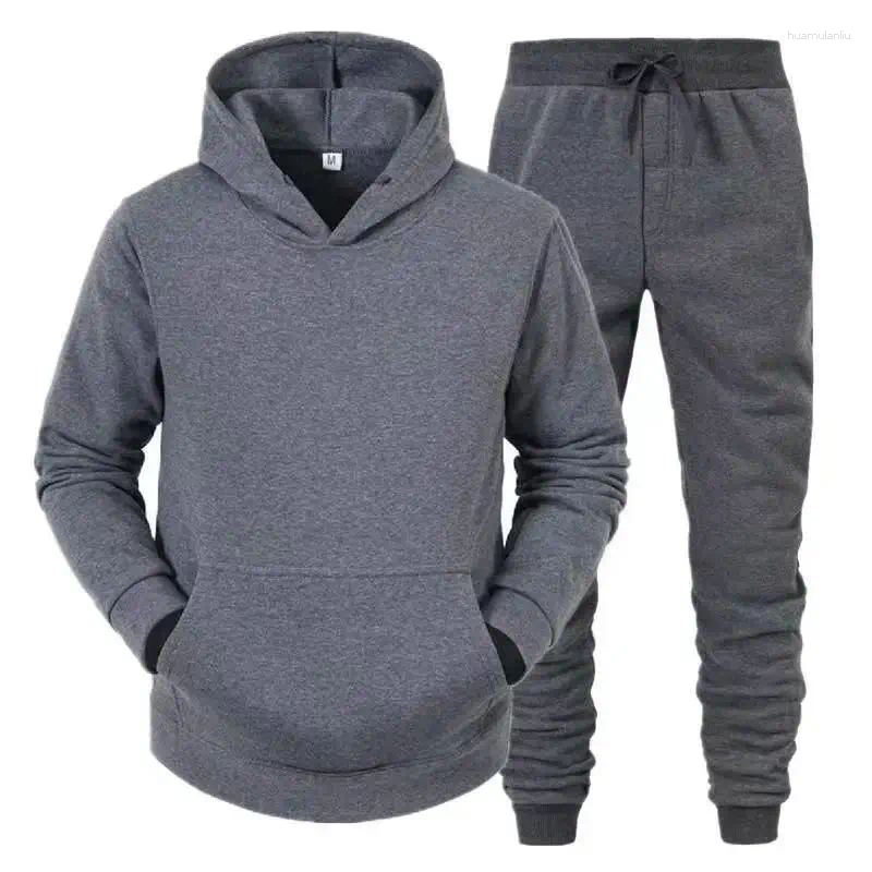 Running Sets Basic Hoodies And Sweat Pants Set Men Jogger Wholesale Track Suit Sportswear Tracksuits Unisex Ensemble Jogging Homme