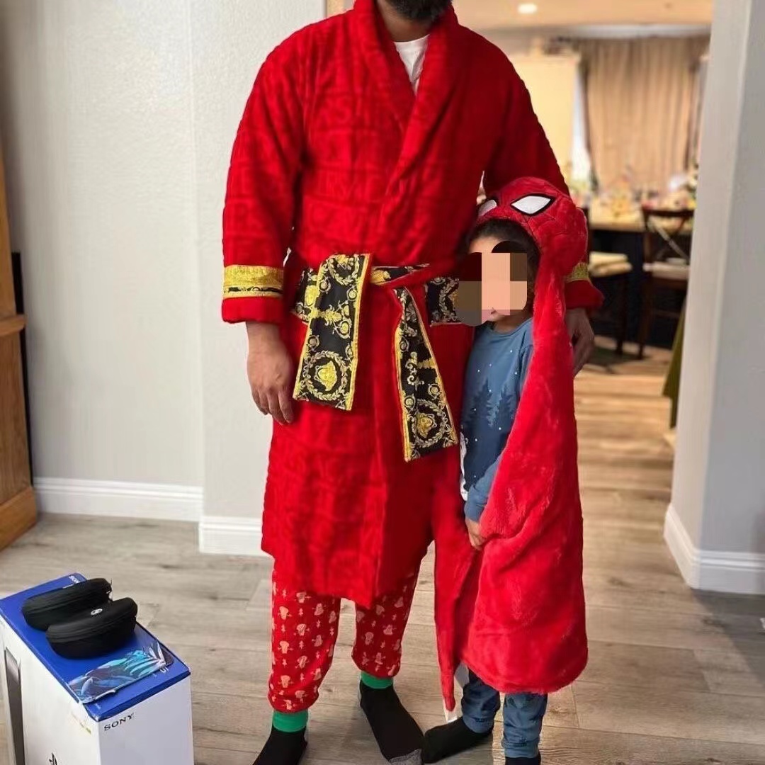 for men and women sleep unisex man cotton sleepwear night highquality bathrobe Brand designer robe breathable elegr SIZE 3XL