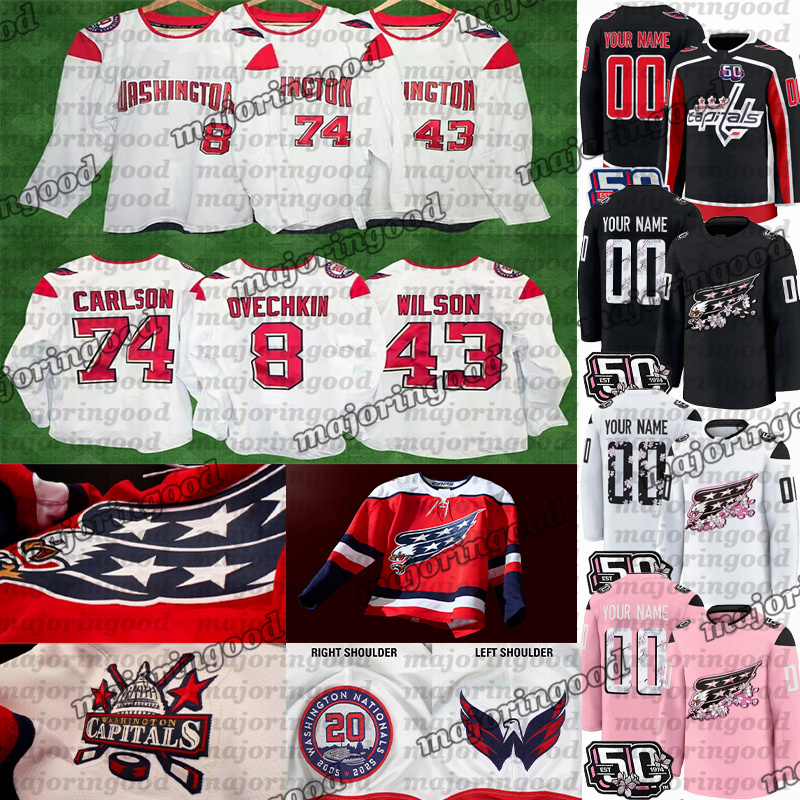 #8 Alex Ovechkin 2025-26 capital hockey jersey Dubois TJ Oshie Tom WilsonS Ryan Leonard Jakob Chychrun Charlie Lindgren Nicklas Backstrom jerseys