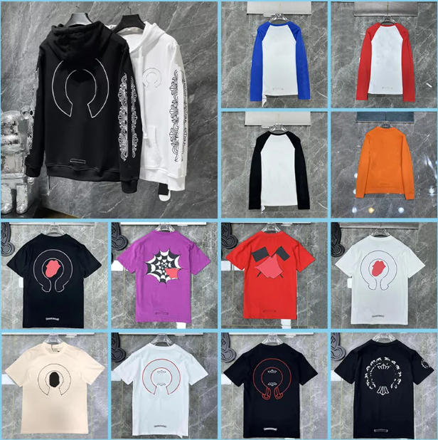 Chrome Fashion Designer Hoodies Sweatshirts Hip Hop Running Jacket Pullover Hooded Cardigan Loose Man Hoody Clothing top Quality size S-XL