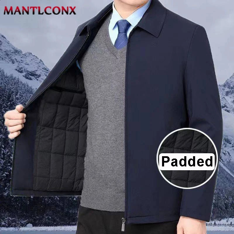Warm Padded Inner Mens Winter Jacket Windbreak Thicken Thermal Jackets for Coats Parkas Man Outerwear Blazers 250916