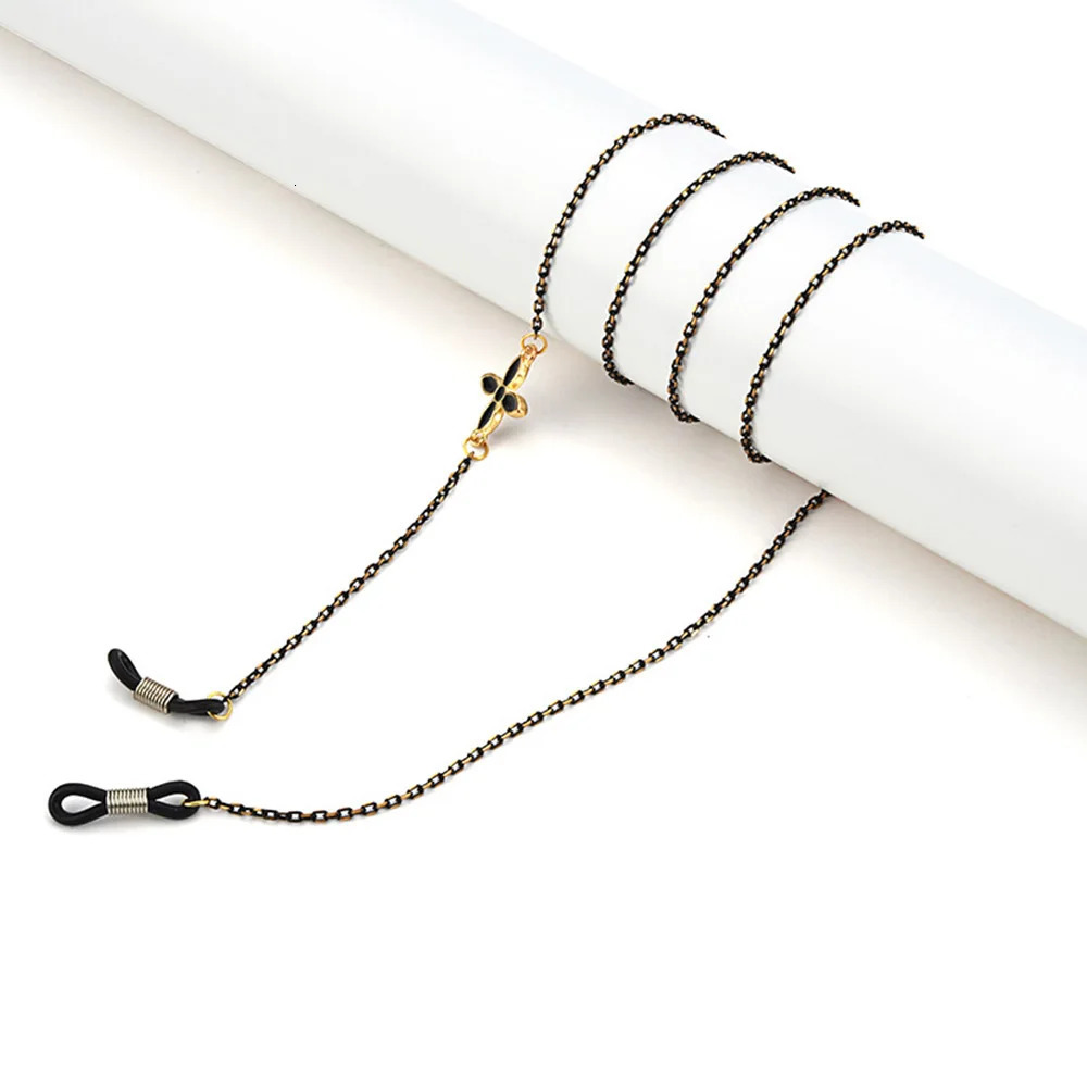 Glasses Metal Chain Women Men Metal Sunglasses Flowers Beaded Eyeglass Lanyard Hold Straps Eyewear Retainer Jewelry Rope250915