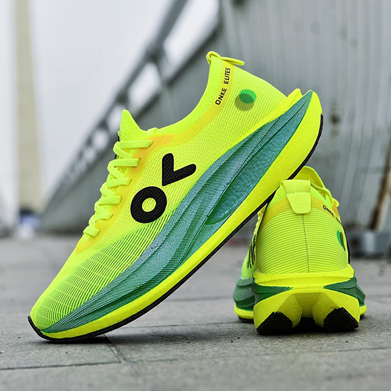ONKE Women's Autumn Lightweight Breathabe Carbon Pate Running Men's Non-Sip Wear-Resistant Cushioning Coupe Sports Shoes Utra-Light GM86