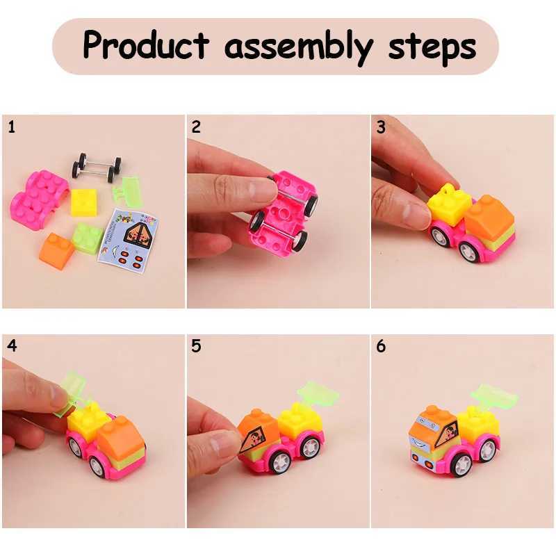 1224Pcs DIY Puzzle Building Block Car Construction Vehicle Toys Kids Birthday Party Favors Goodie Pinata Fillers Christmas Gift C250916