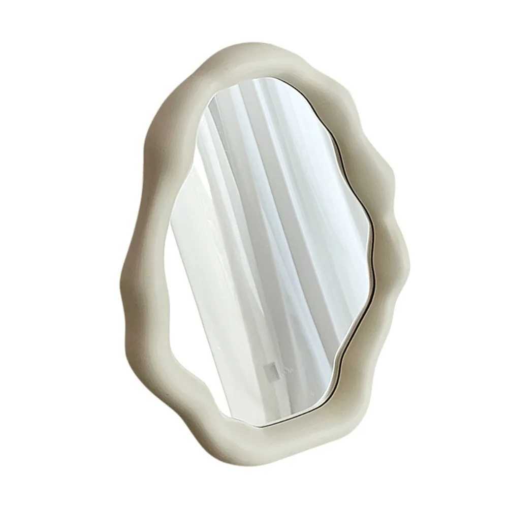 Cream Style Makeup Mirror Decorative Cloud Shaped Simple Hairdressing Wall Mirror French Irregular Standing Dresser Mirror C250916