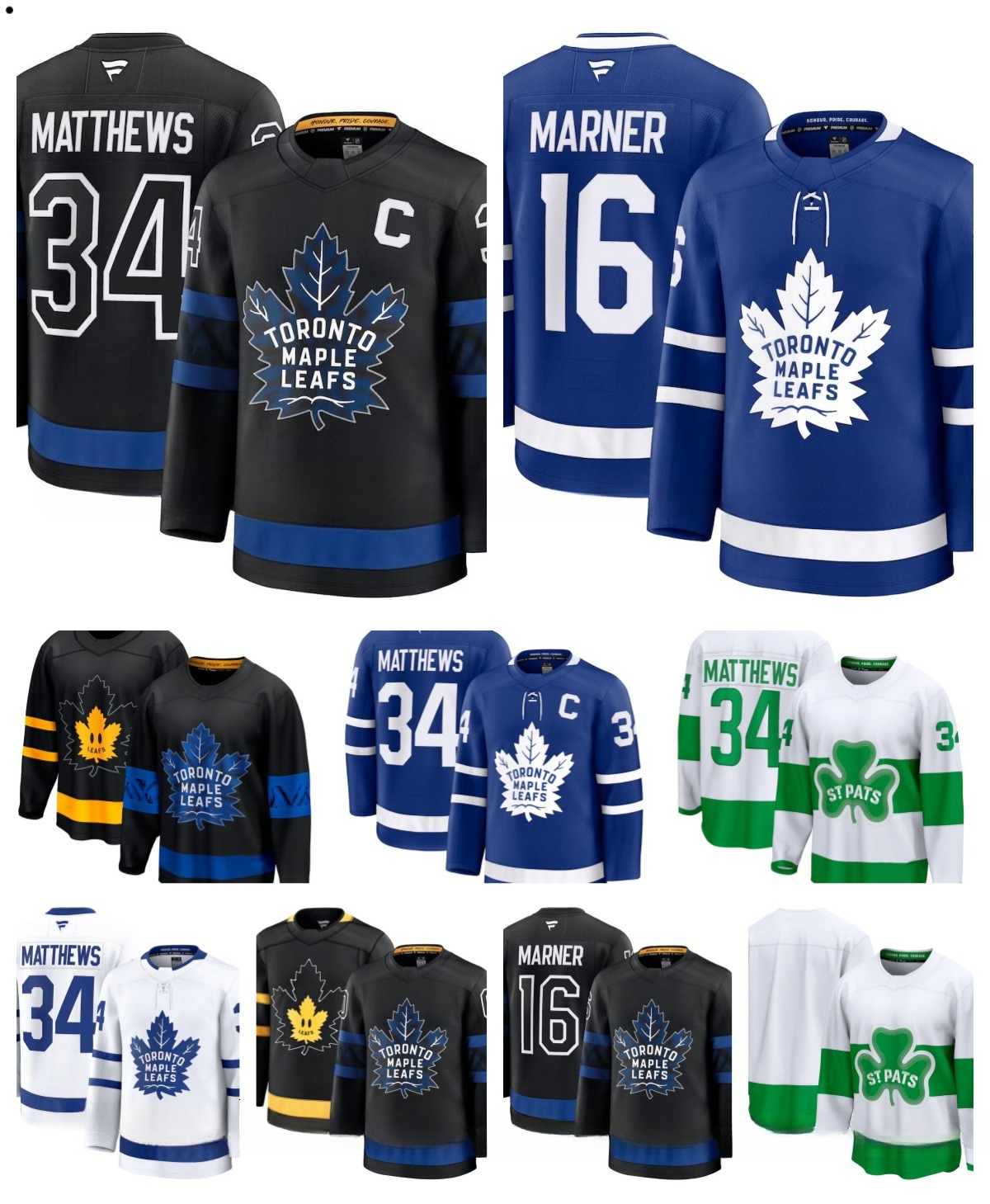 Toronto Hockey Jersey Auston Matthews William Nylander John Tavares Mitchell Marner Matthew Knies Connor Dewar Max Domi Captain Patch Alternate Custom