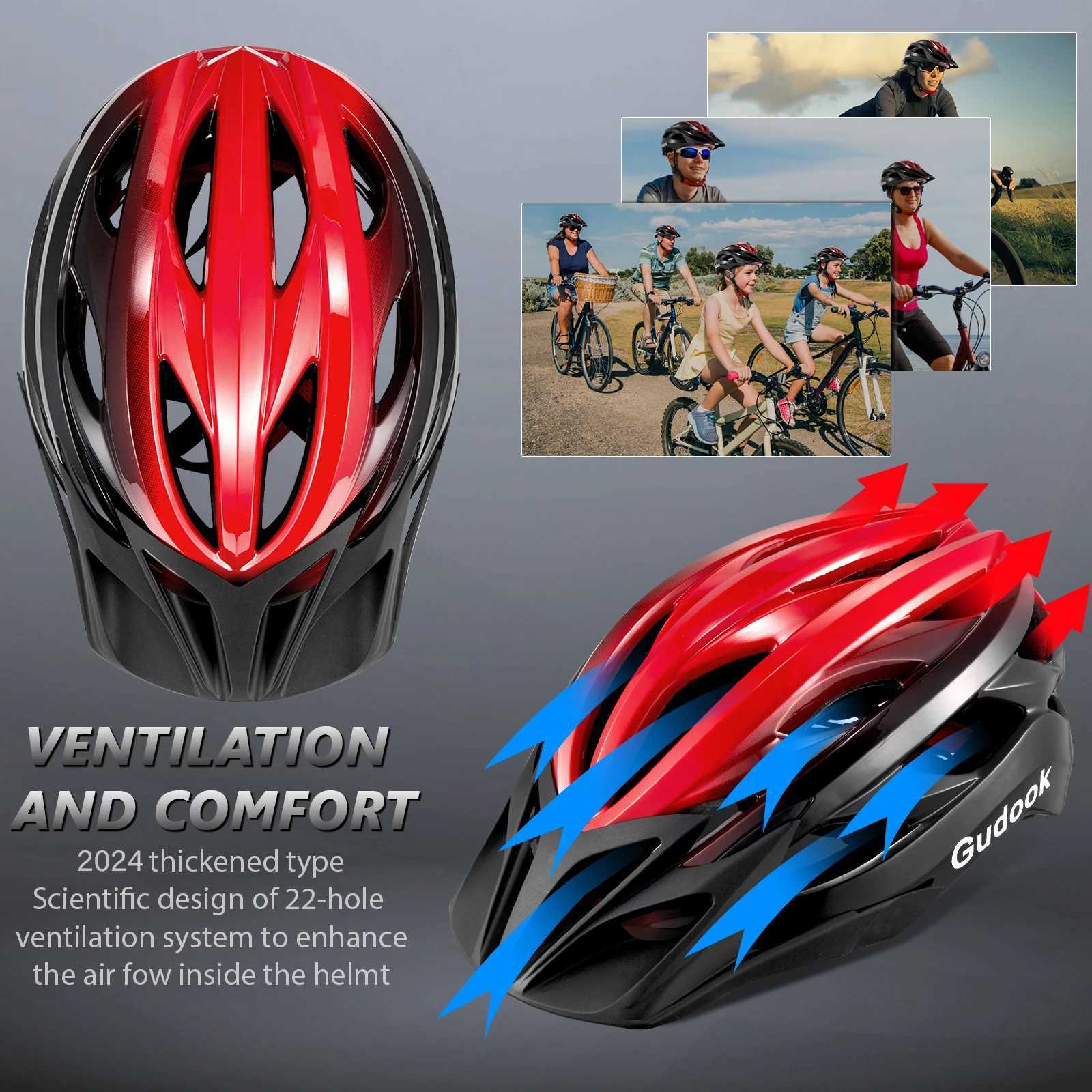 Bike Helmet Bicycle Helmet for Adult Men Women Mountain Road Cycling Helmets with Dial Fit Adjustment Detachable Visor J250916