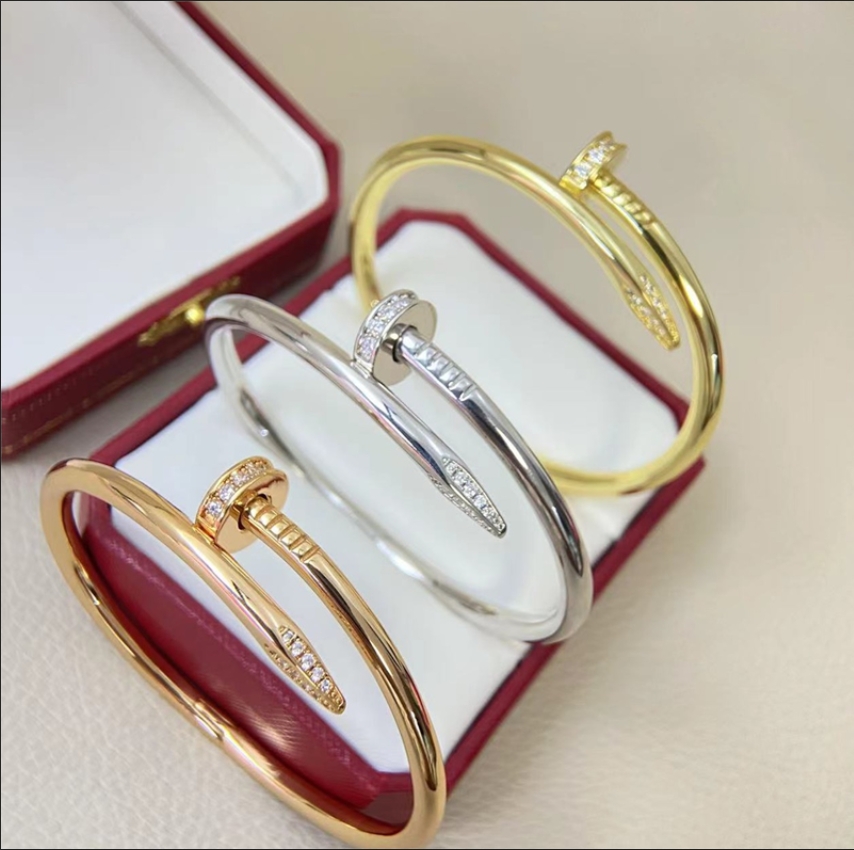 Designer lovebraceletes nail bracelets for women couples bracelets rose gold bracelets for men titanium steel accessories bracelets for gifts