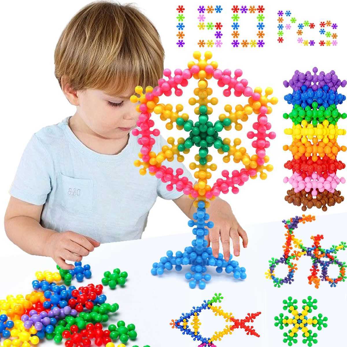 Baby Plum Blossom Building Blocks 3D Bricks STEM Educational Building Toys Interlocking Solid Plastic Discs Sets Gifts for Kid C250916