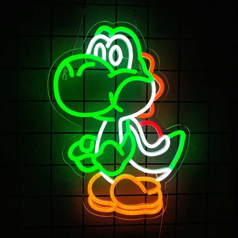 Anime Neon Sign Dinosaurs Neon Sign LED Neon Lights for Bedroom Wall Game Room Party Decor for Kids Boys Man CaveGifts Y250916