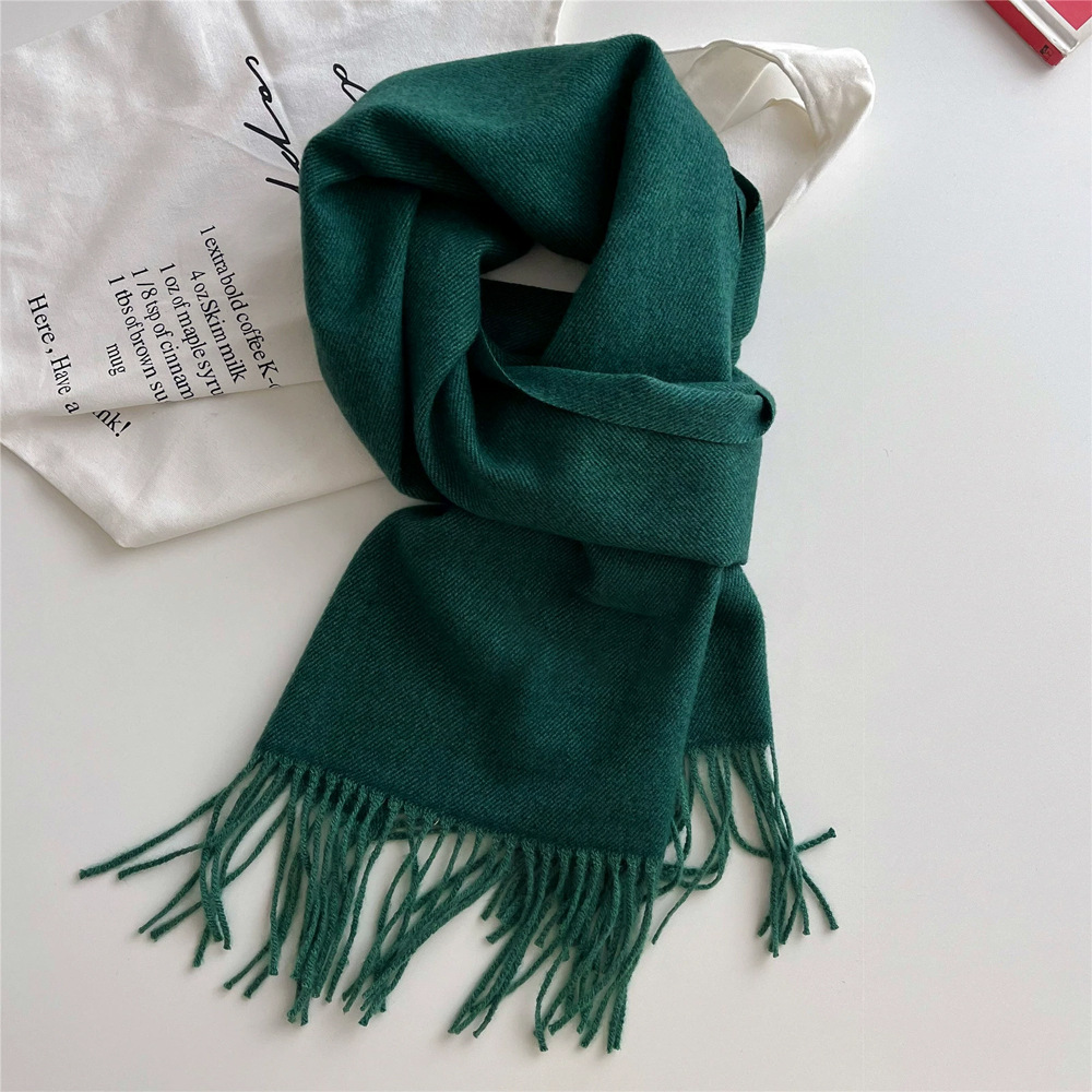 K1921 Korean Style Winter Scarf - Extra Long Plush Warm Neck Wrap, Lightweight Yet Cozy, Perfect Cold Weather Accessory