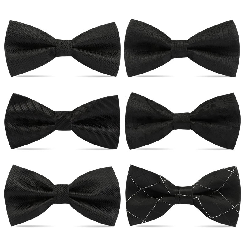 Men Ties Party Wedding Bow Tie Black Bowknot Bowtie Accessories Business Gift 250915