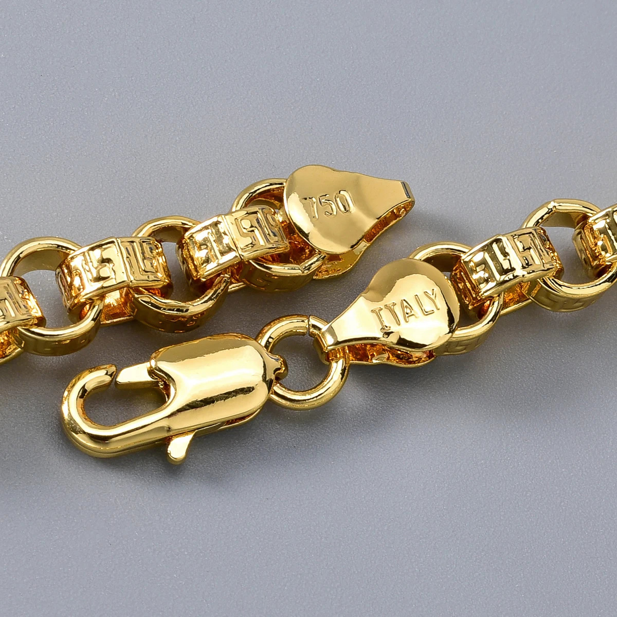 Gold Plated Italy 750 Bracelet Copper Braided Shaped Bracelet HipHop Daily Men Women Jewelry Accessories For Friends Gifts 250915