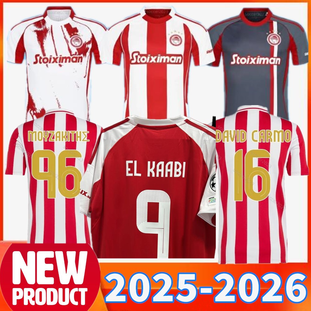 2025 2026 Olympiacos home Away Third Soccer Jerseys 25 26 Greece Olympiakos UI JO HWANG MASOURAS OLEG KUNDE BIEL JAMES BAKAMBU EL ARABI football shirt