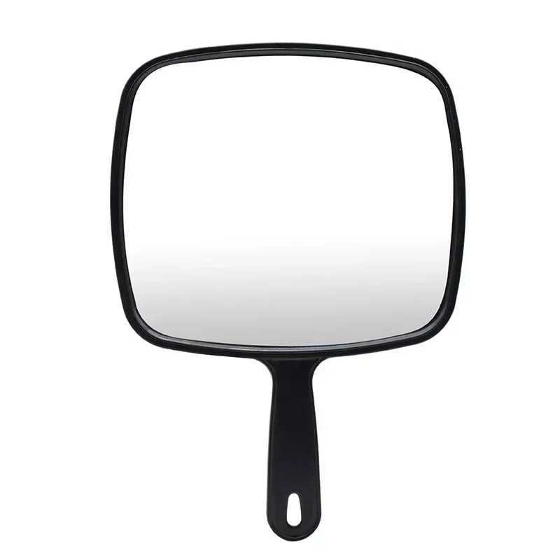 Handheld Mirror Professional Handheld Salon Barbers Hairdressers Mirror with Handle Practical Hand Mirror for Home Black C250916