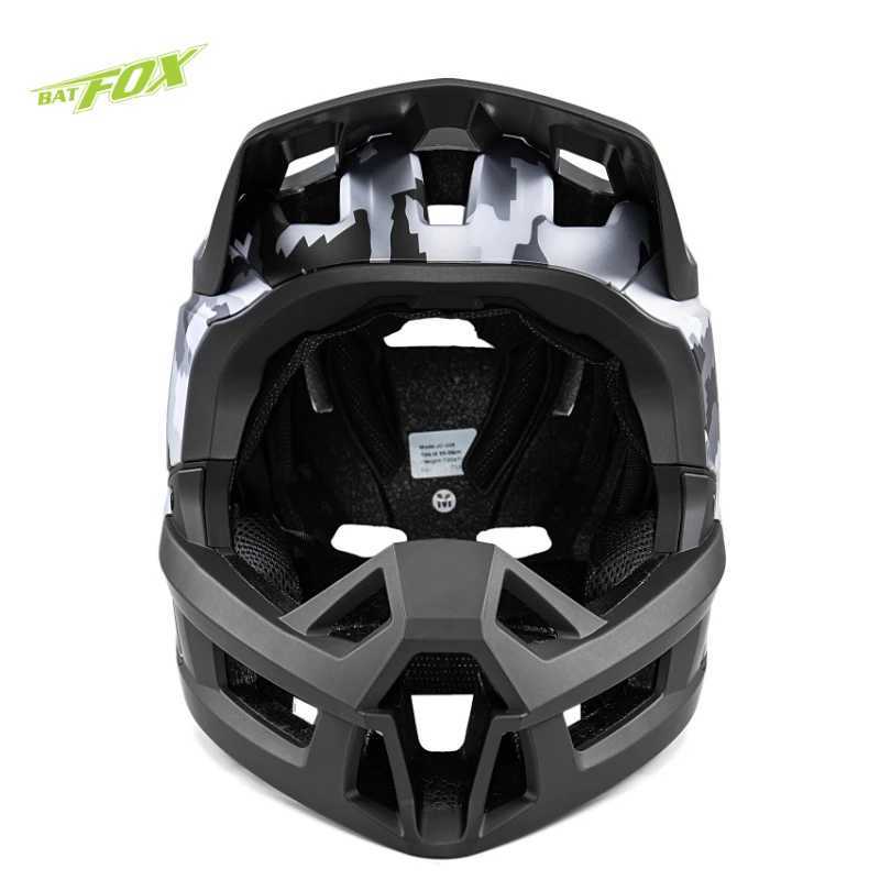 BATFOX New Adult Full Face Bike Helmet PROtection BMX Dh MTB BicycLE Helmet Men Women ELEctric Moto Cycling Safety Helmets J250916