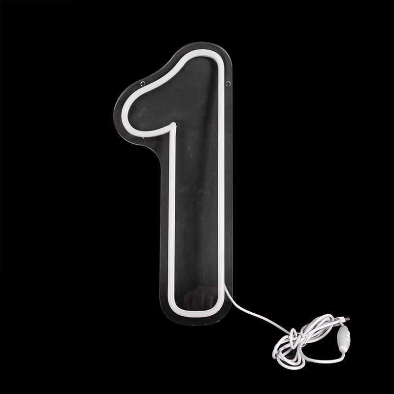 Numbers Neon Sign Birthday Acrylic Lights 0 to 9 with Switch for Wedding Party Business Beauty Salon Wall Decor Y250916