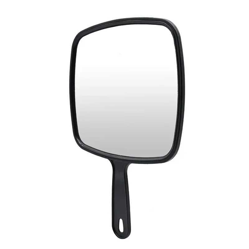 Handheld Mirror Professional Handheld Salon Barbers Hairdressers Mirror with Handle Practical Hand Mirror for Home Black C250916