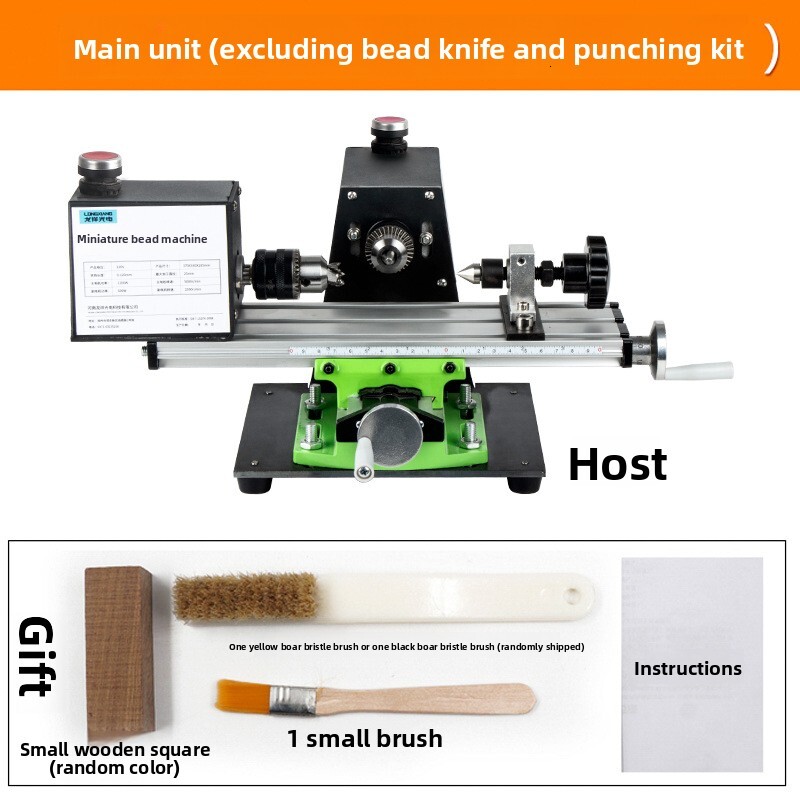 Buddha Lathe Grinding Polishing Cutting Round Hole Punching Pagoda Wooden Bead hine Mini DIY Woodworking