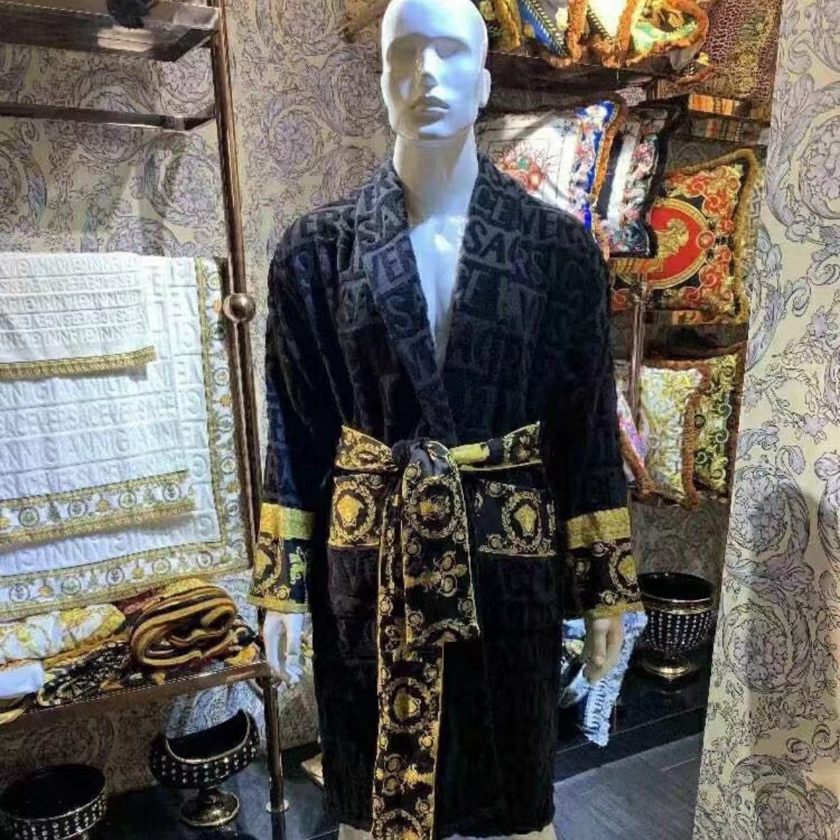 for men and women sleep unisex man cotton sleepwear night highquality bathrobe Brand designer robe breathable elegr SIZE 3XL