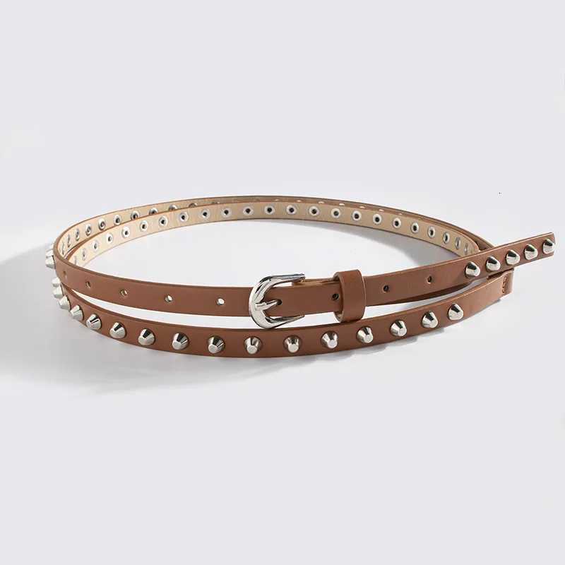 2023 New Womens Belt Hollow Rivet PU Leather Belt Womens Slim Fit Belt Classic Womens Belt parel AccoriesXJ250916