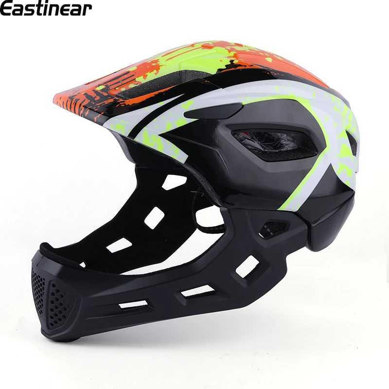 Eastinears New Childrens Bicycle Helmet Full Face Detachable Childrens Outdoor Sports Skateboard Roller Skating Riding Helmet J250916