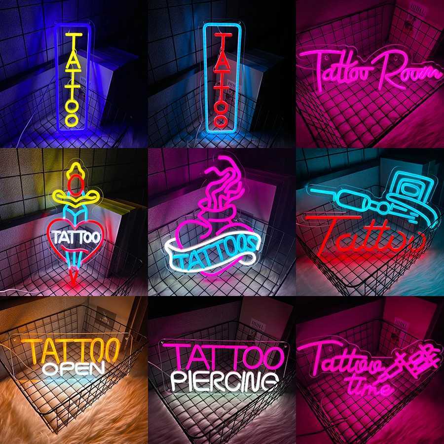 Tattoo Neon SignLED Reusable Neon Signs Tattoo Shop Sign for Tattoo Salon Studio Shop PlaqueGift for Wall DecorUSB Powered Y250916