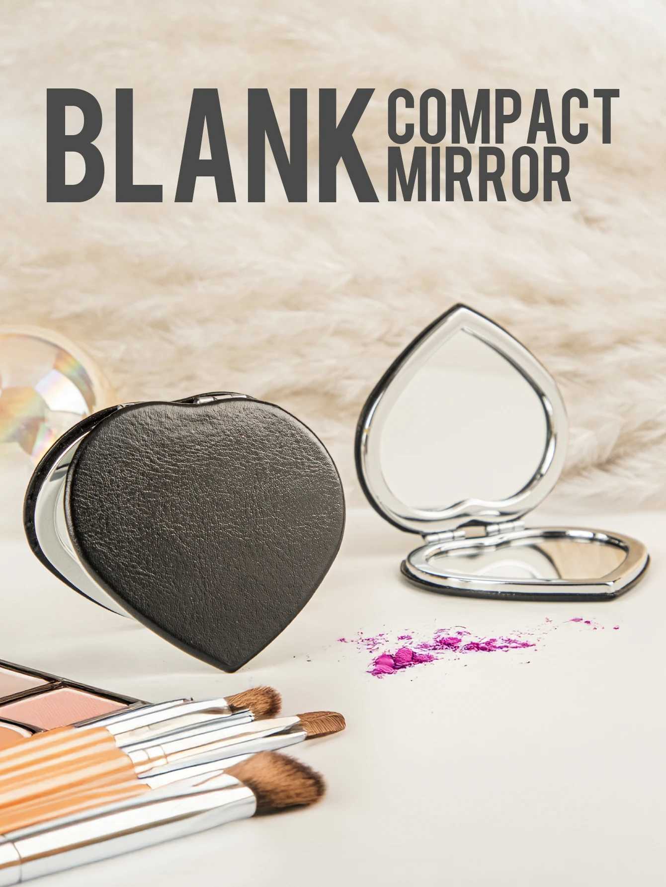 Heart Shape Double Sided Makeup Mirror 1x2x HD Magnification Black White Portable HolidayBirthdayWedding Hot Sale Now C250916