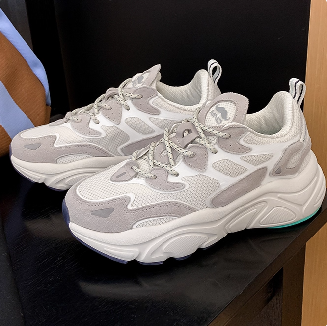 Mirinda Men's & Women's Shoes 2025 Autumn Genuine Leather Mesh Sneakers Thick-Soled Dad Shoes Breathable Height-Increasing Casual Sports Foo