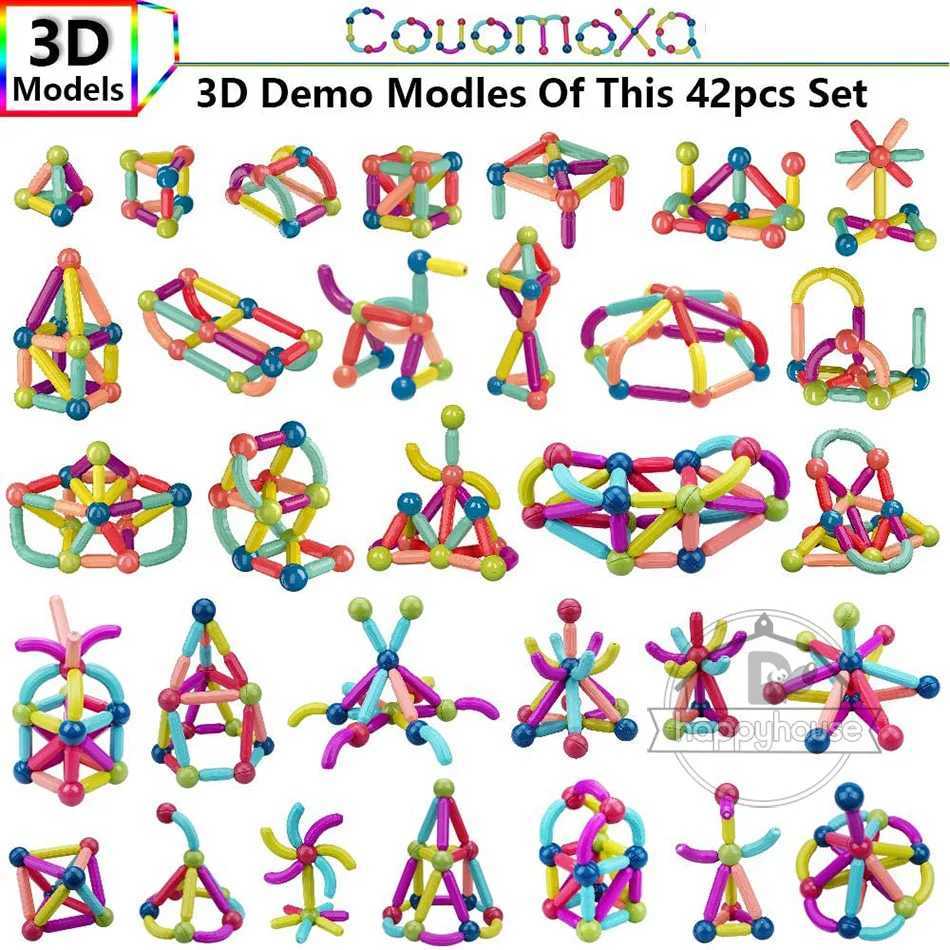 Magnetic Constructor Blocks Set Toys for Kids Magnet Stick Rod Building Blocks Montessori Educational Toys For Children Boy Girl C250916