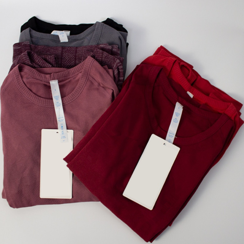 Women's Yoga long sleeves Solid Color Nude Sports Shaping Waist Tight Fitness Loose Jogging Sportswear Women's High Quality