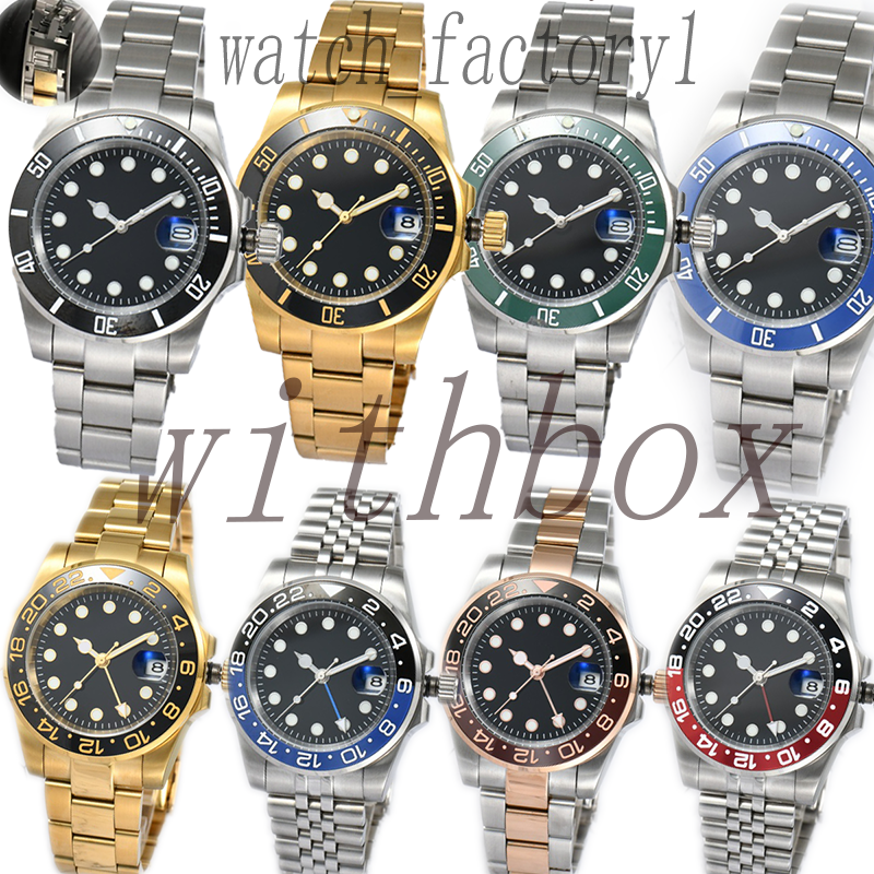 luxury men's automatic mechanical ceramic watch 41mm all stainless steel sliding watch with buckle sapphire luminous watch montre de luxe