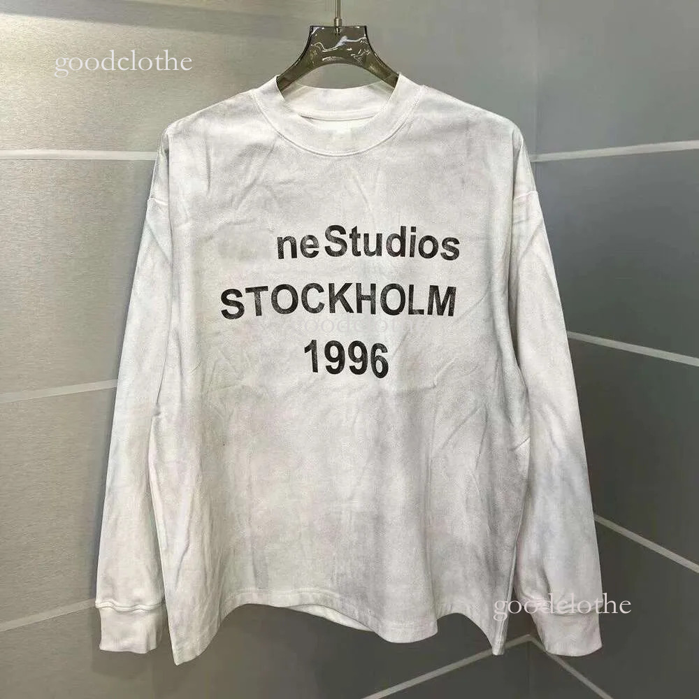 2025 10A Men's Long Sleeve Tshirt Sweater Acnes Tshirt Hoodies Womens Streetwear Pullover Sweatshirt Loose Acnes Hoodie Couple Top Jacket Fbd