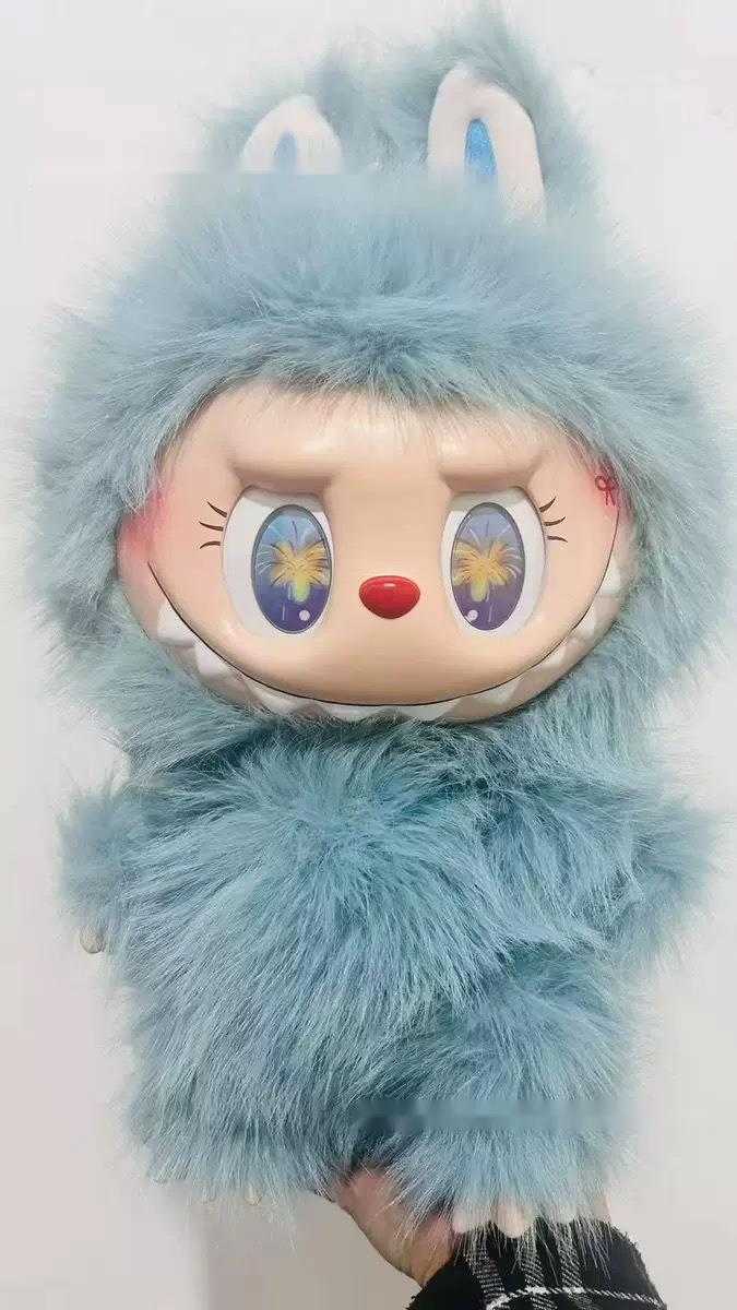 Big Angel Labubu 38CM on-hand leader blind box hand office doll first generation soft vinyl plush hanging ornament sweetheart L250916