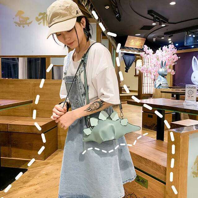 Dinosaur Style Women's Shoulder Purses and Handbags Small Crossbody for Women Casual Animal Clutch Bag Pu Leather