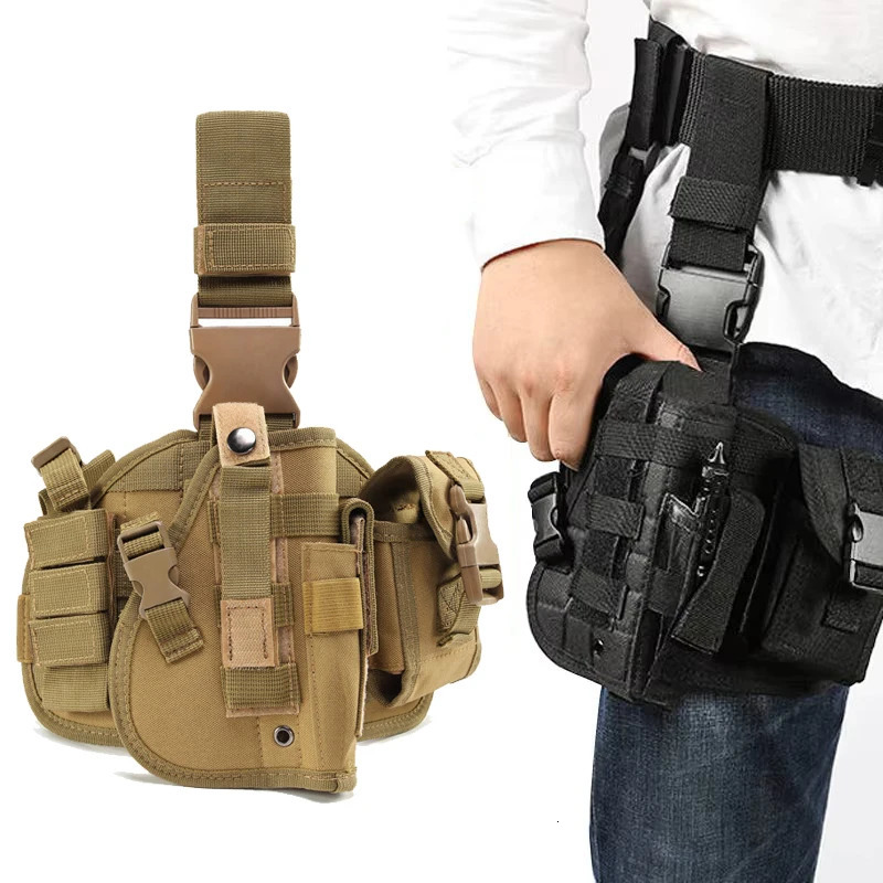 Adjustable Waterproof Universal Drop Leg Gun Holster Right Handed Tactical Thigh Pistol Bag Pouch Outdoor Sprots Legs Harness 250915