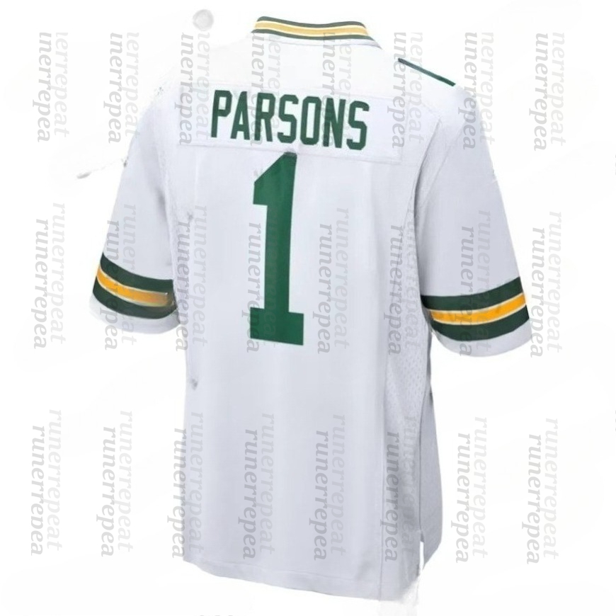 1 PARSONS Football Jersey Love Jersey Golden Willis Brooks Jacobs Doubs Heath Melton Jerseys Any Name Number0