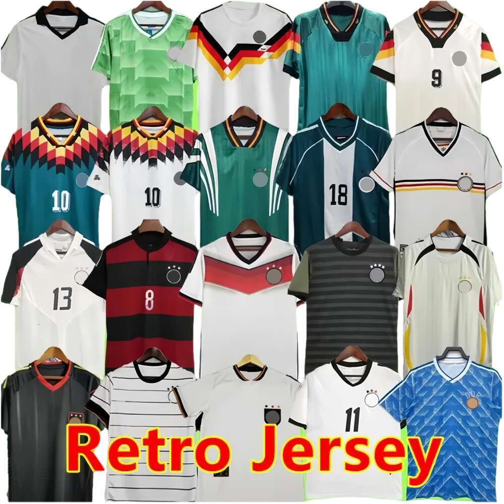 Germanys Vintage Soccer Jerseys 1990 1992 1994 1998 1988 Retro Littbarski BALLACK KLINSMANN Matthias KALKBRENNER 96 04 MatthAus HAssler Bierhoff KLOSE shirt