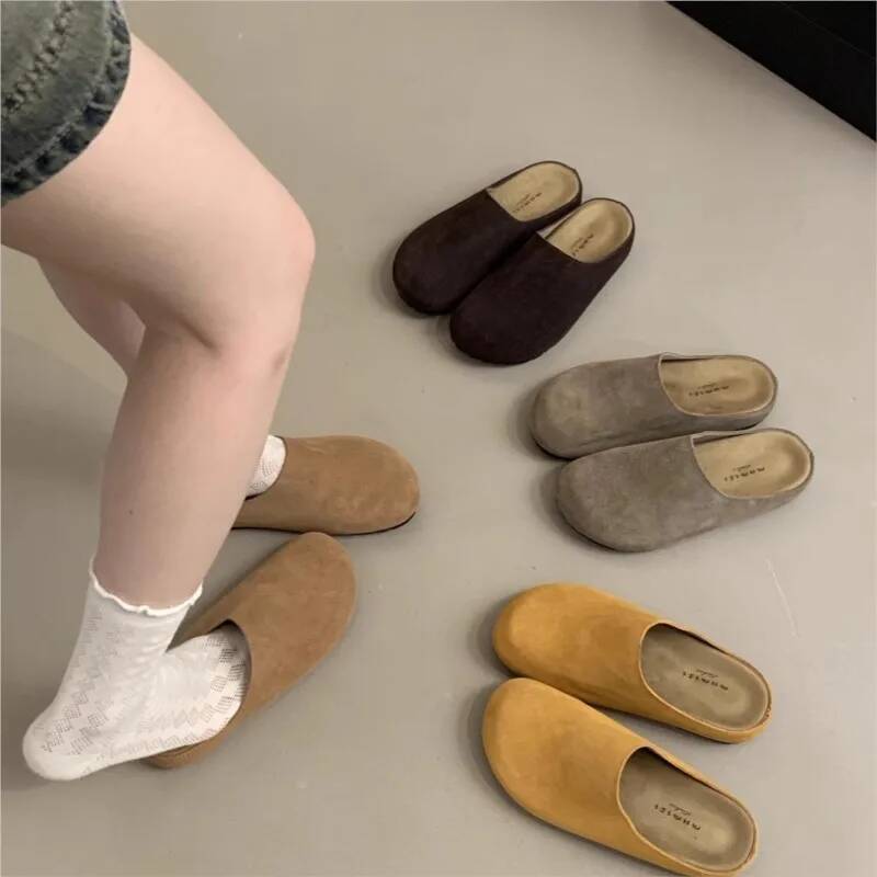 Crestar Fashion Slippers For Women 2025 New Outdoor Cozy Soft Flat Mules Lady Retro Spring House Slides Antiskid Beach Shoe ddmypanda