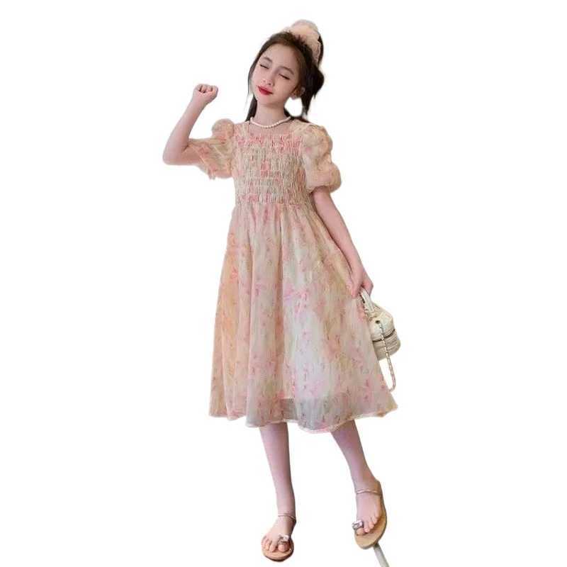 Kids Summer Dress Floral Pattern Girl Party Dress Chinese Style Kids Dress Summer Clothes Girl 6 8 10 12 14 Years Old C250916