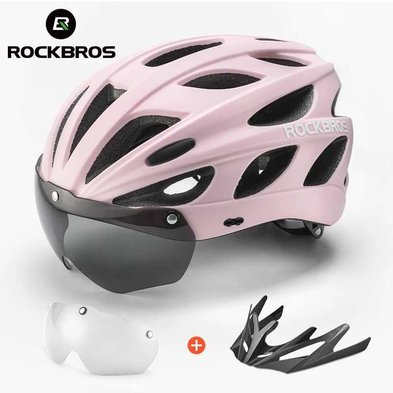 ROCKBROS Bike Helmet Women Lightweight BreathabLE With GoggLEs LEns AdjustabLE Cycling Helmet MTB Road BicycLE Safety H J250916