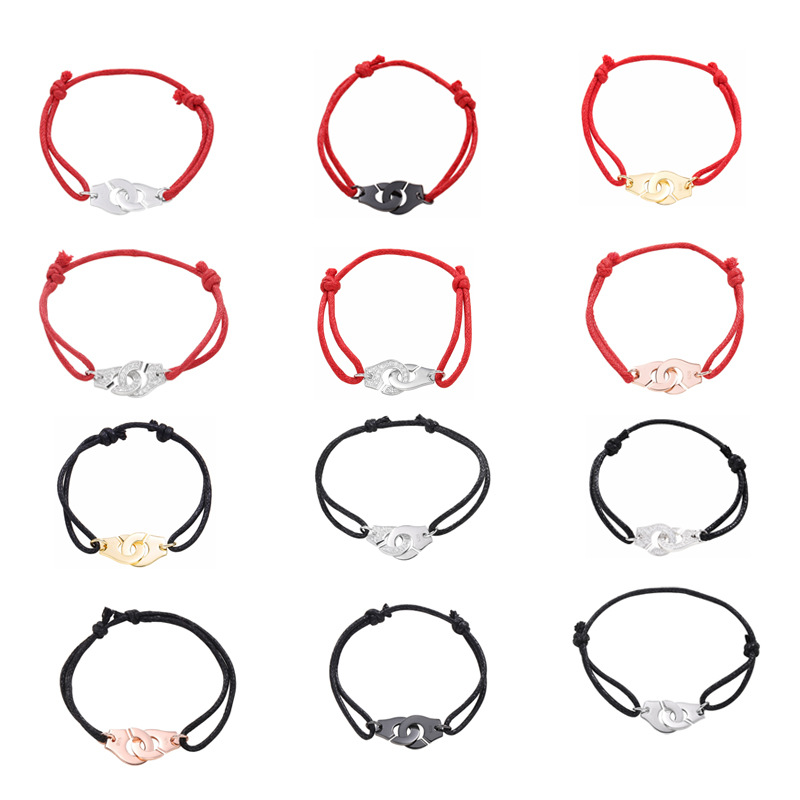 armband bracelet luxury jewelry Classic hand woven titanium steel handcuffs bracelet couple fashion designer jewelry women luxury bracelet bangle bracelet