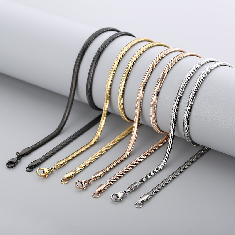 1pcs 10mm Men Women Yellow Gold Color Big Thick Herringbone Chains Necklace 250420