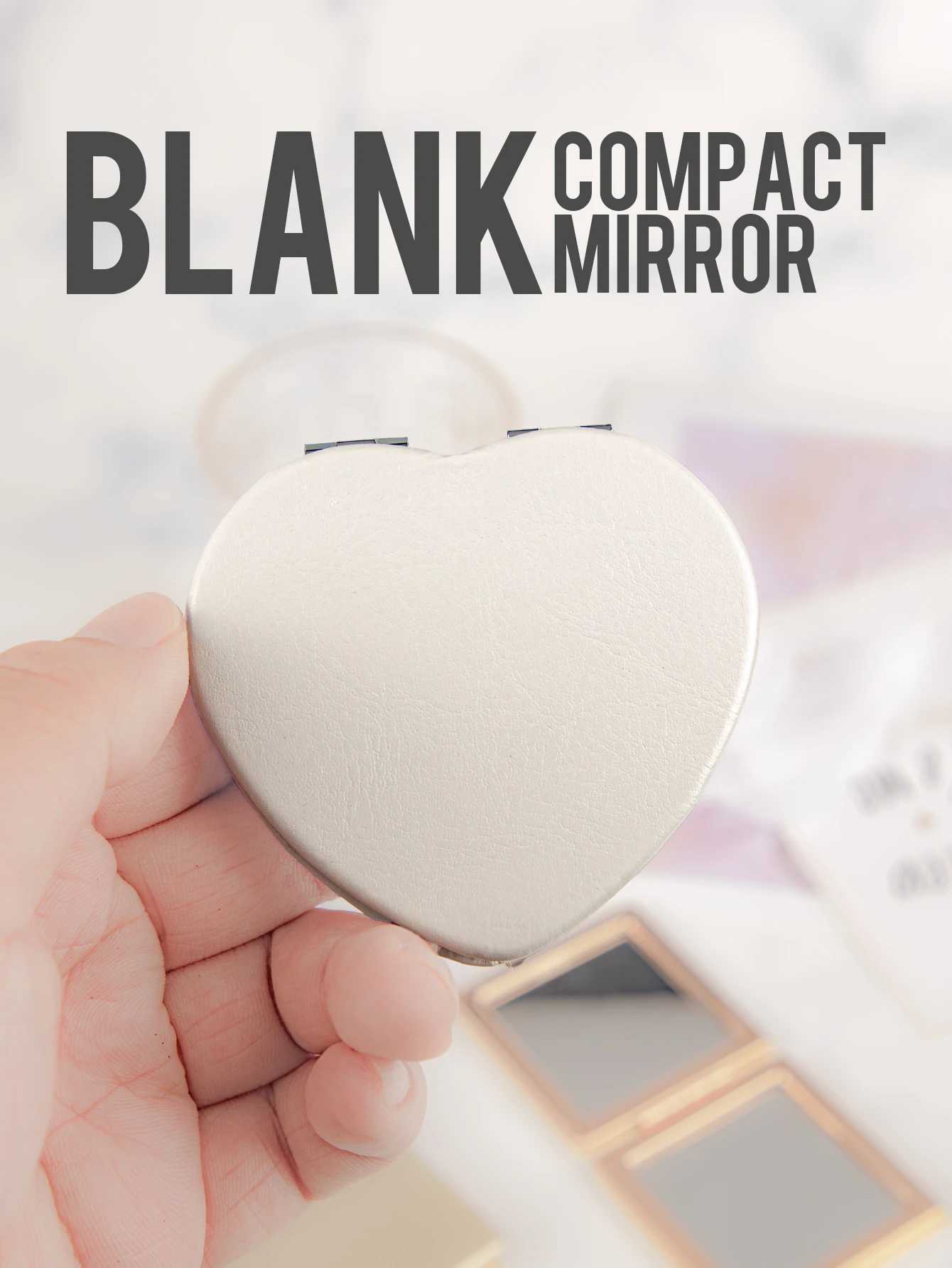 Heart Shape Double Sided Makeup Mirror 1x2x HD Magnification Black White Portable HolidayBirthdayWedding Hot Sale Now C250916