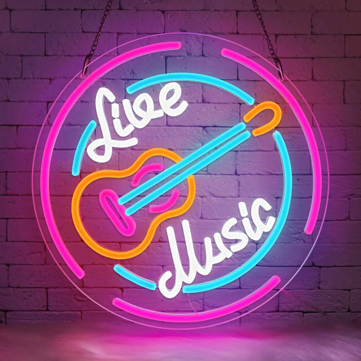 Music Neon Sign Dimmable Neon Lights for Music Bar Club Bedroom Man Cave Beach Party Decor Aesthetics Draw Birthday Gifts Y250916