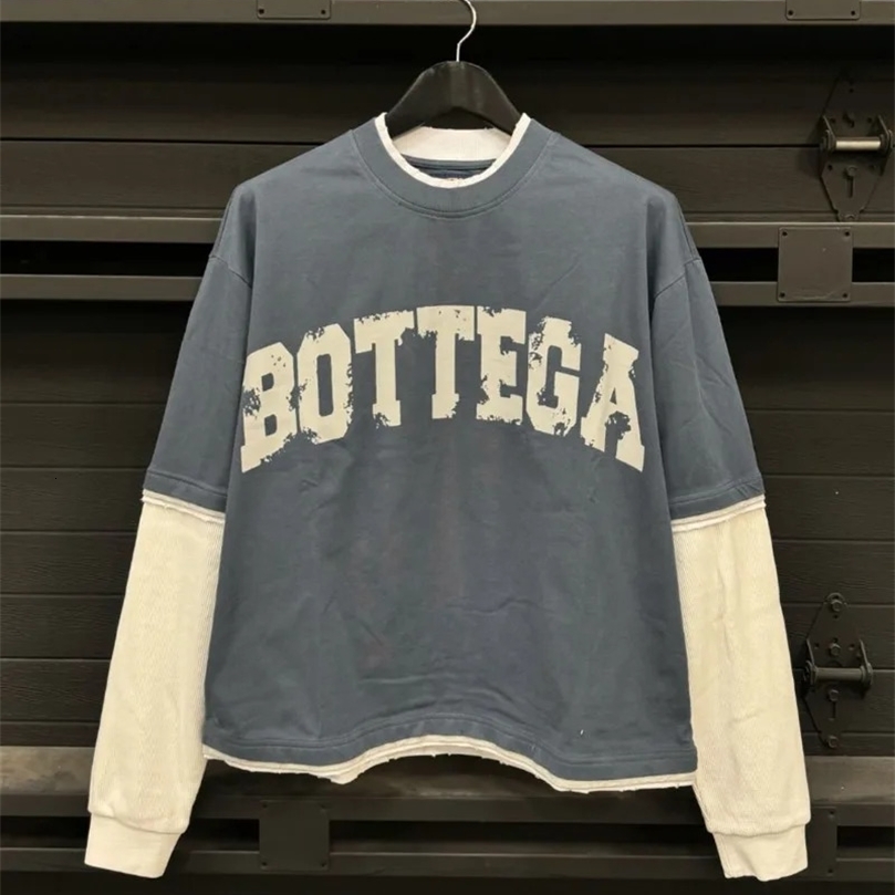 Street Fashion Letter Printed Cotton Round Neck Long Sleeve Tshirt Men Y2k Trendy Casual Loose Oversized Top Women250915